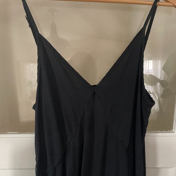 Quince Vintage Wash Black Slip Dress - Picture 3 of 6
